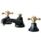 Kingston Brass NS4469BX 8" Widespread Bathroom Faucet, Black Stainless Steel/ Brass NS4469BX - alternate 1